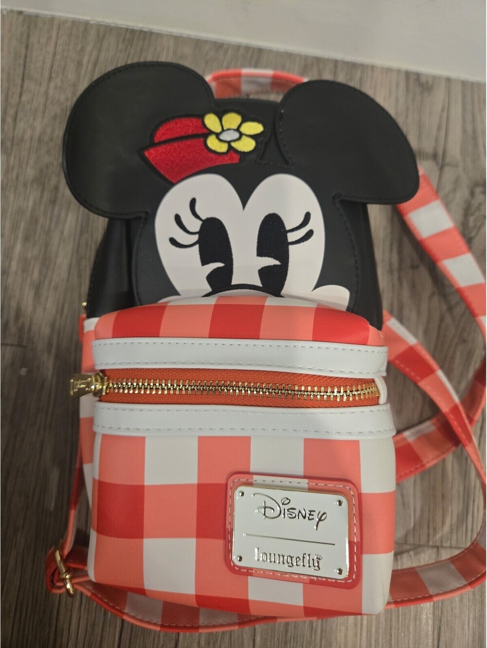 Loungefly Minnie Mouse Gingham Crossbody Purse